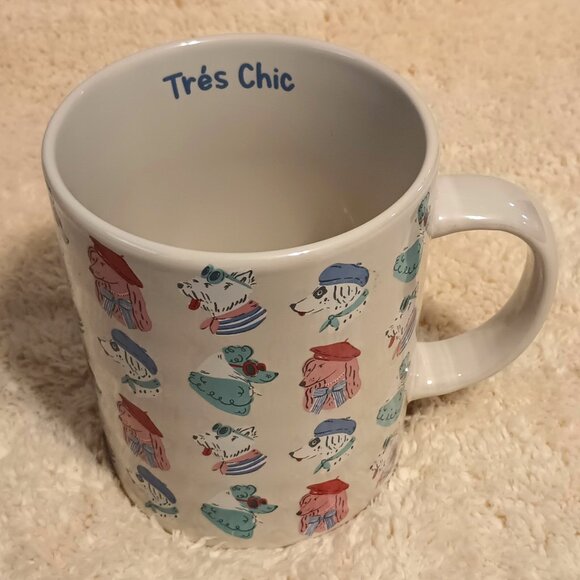 NWT~Fig & Fern Dogs Accessorized in Paris Fashion Looking "Tres Chic" 20 oz. Mug - Picture 6 of 8